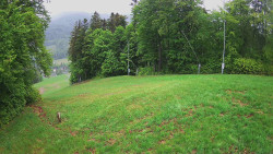 Prostřední část sjezdovky a snowpark
