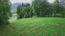Prostřední část sjezdovky a snowpark