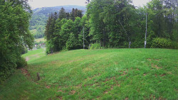 Prostřední část sjezdovky a snowpark