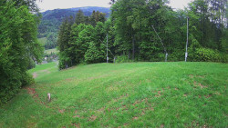Prostřední část sjezdovky a snowpark