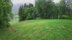 Prostřední část sjezdovky a snowpark