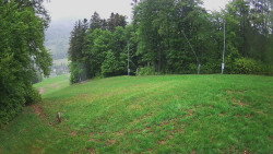 Prostřední část sjezdovky a snowpark