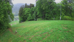 Prostřední část sjezdovky a snowpark