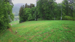 Prostřední část sjezdovky a snowpark