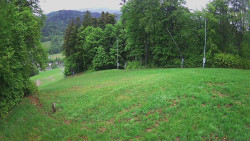 Prostřední část sjezdovky a snowpark