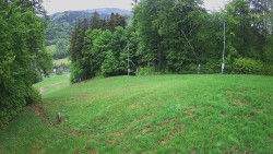 Prostřední část sjezdovky a snowpark
