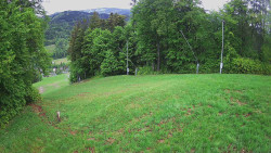 Prostřední část sjezdovky a snowpark