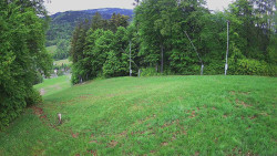 Prostřední část sjezdovky a snowpark