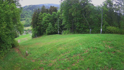 Prostřední část sjezdovky a snowpark