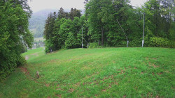 Prostřední část sjezdovky a snowpark
