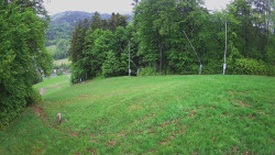 Prostřední část sjezdovky a snowpark