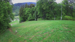 Prostřední část sjezdovky a snowpark