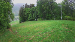 Prostřední část sjezdovky a snowpark