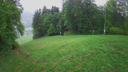 Prostřední část sjezdovky a snowpark