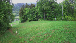 Prostřední část sjezdovky a snowpark