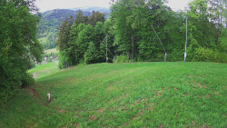 Prostřední část sjezdovky a snowpark