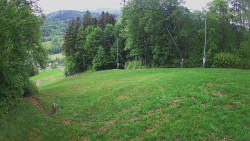 Prostřední část sjezdovky a snowpark