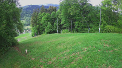 Prostřední část sjezdovky a snowpark