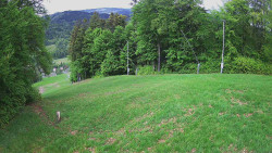 Prostřední část sjezdovky a snowpark
