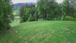 Prostřední část sjezdovky a snowpark