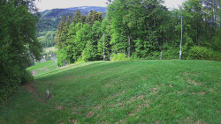 Prostřední část sjezdovky a snowpark