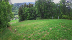 Prostřední část sjezdovky a snowpark