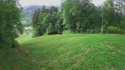Prostřední část sjezdovky a snowpark