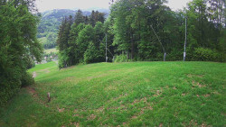 Prostřední část sjezdovky a snowpark