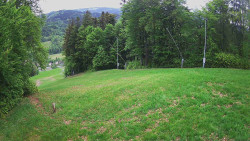 Prostřední část sjezdovky a snowpark