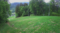 Prostřední část sjezdovky a snowpark