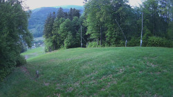 Prostřední část sjezdovky a snowpark