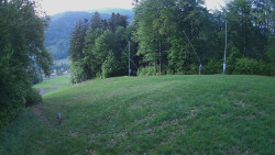 Prostřední část sjezdovky a snowpark