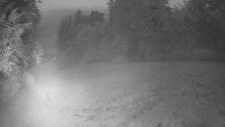Prostřední část sjezdovky a snowpark