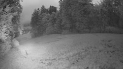 Prostřední část sjezdovky a snowpark