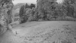 Prostřední část sjezdovky a snowpark