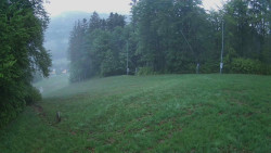 Prostřední část sjezdovky a snowpark