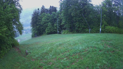 Prostřední část sjezdovky a snowpark