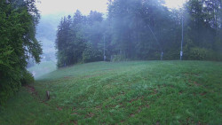 Prostřední část sjezdovky a snowpark