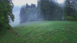 Prostřední část sjezdovky a snowpark