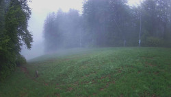 Prostřední část sjezdovky a snowpark