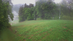 Prostřední část sjezdovky a snowpark