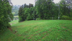 Prostřední část sjezdovky a snowpark