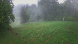 Prostřední část sjezdovky a snowpark