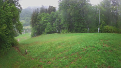 Prostřední část sjezdovky a snowpark