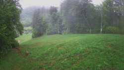 Prostřední část sjezdovky a snowpark