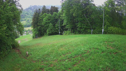 Prostřední část sjezdovky a snowpark