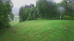 Prostřední část sjezdovky a snowpark