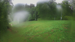 Prostřední část sjezdovky a snowpark