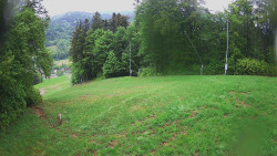 Prostřední část sjezdovky a snowpark