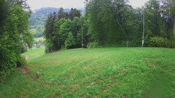 Prostřední část sjezdovky a snowpark